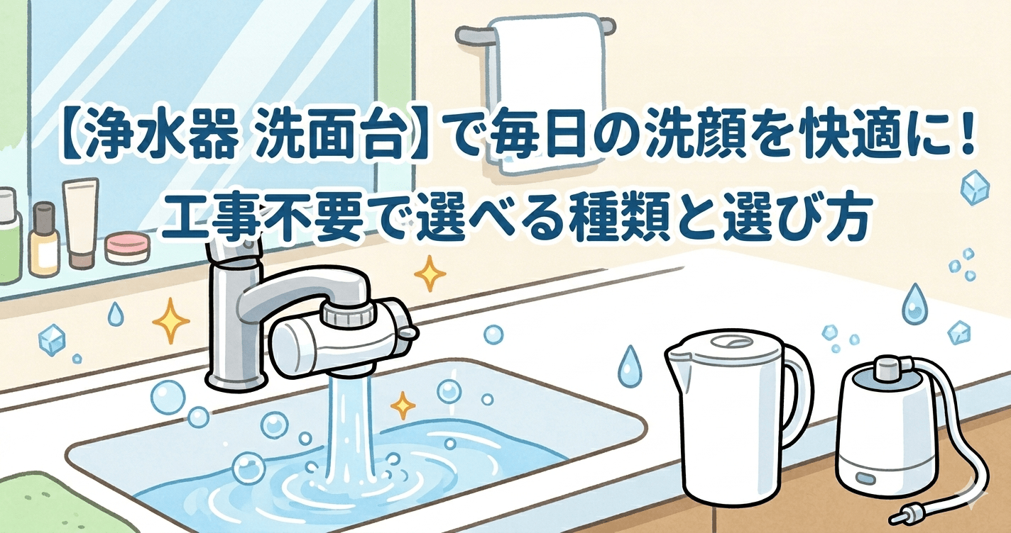【浄水器 洗面台】で毎日の洗顔を快適に！工事不要で選べる種類と選び方