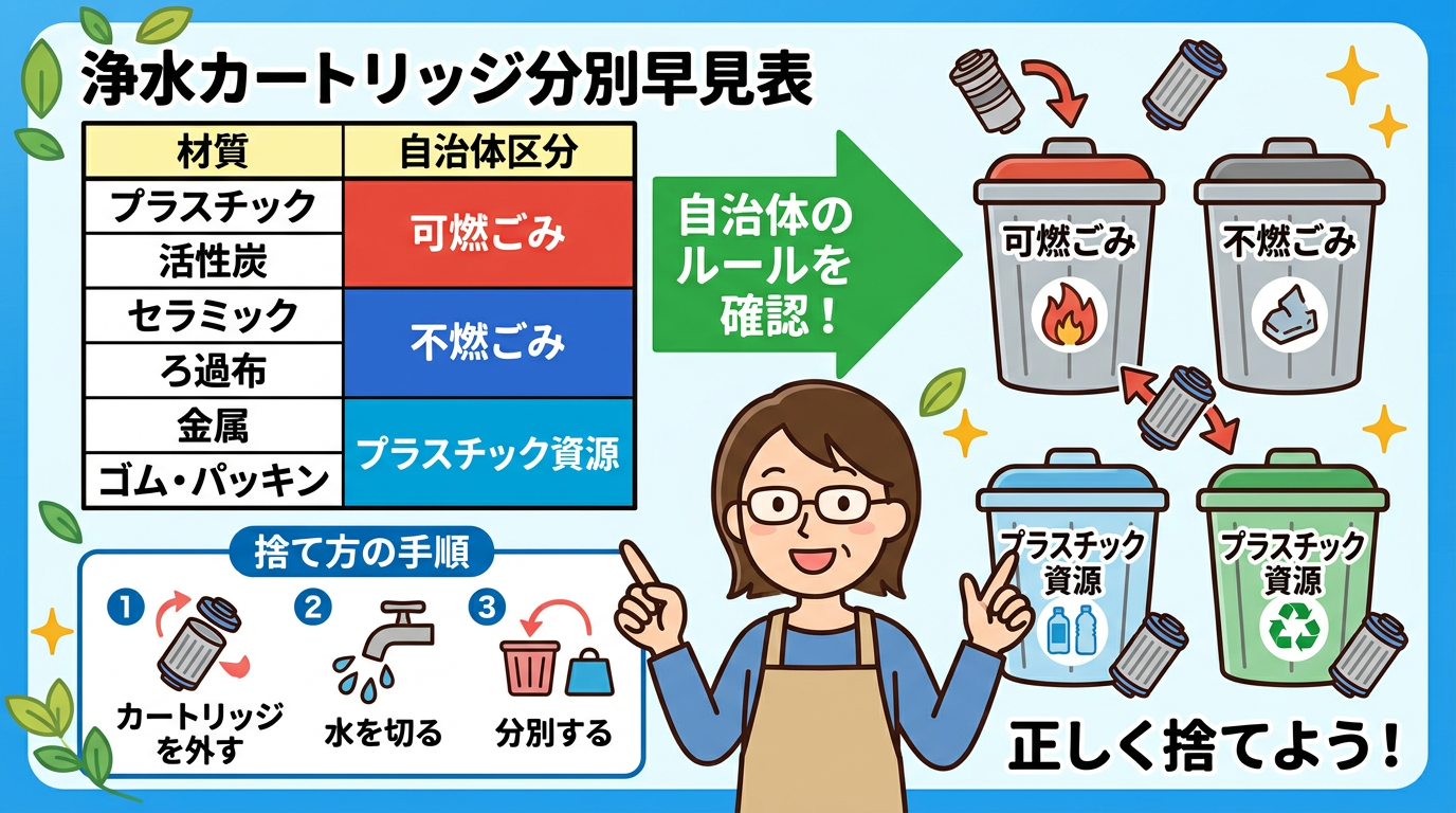 ゴミ分別の早見表やゴミ箱の画像