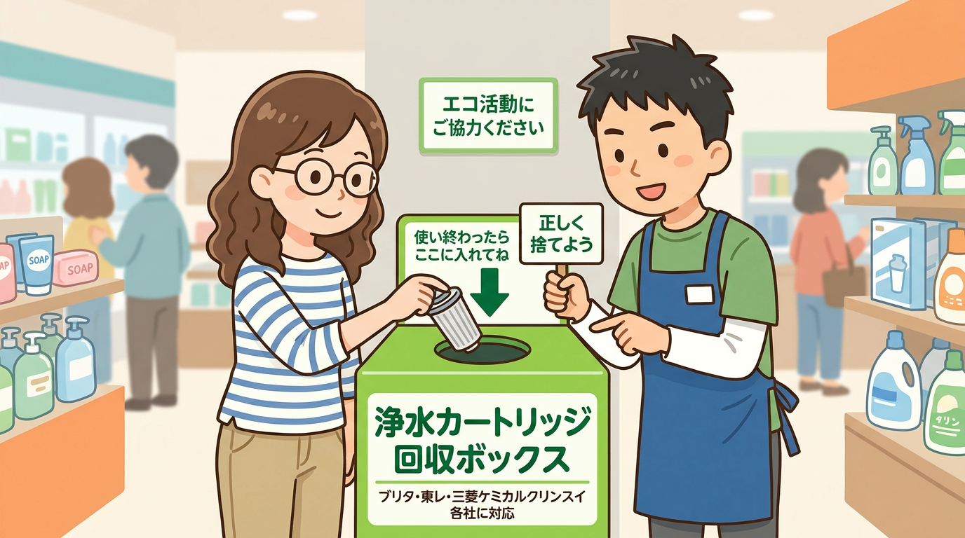 ブリタなどの浄水カートリッジ回収ボックスの画像