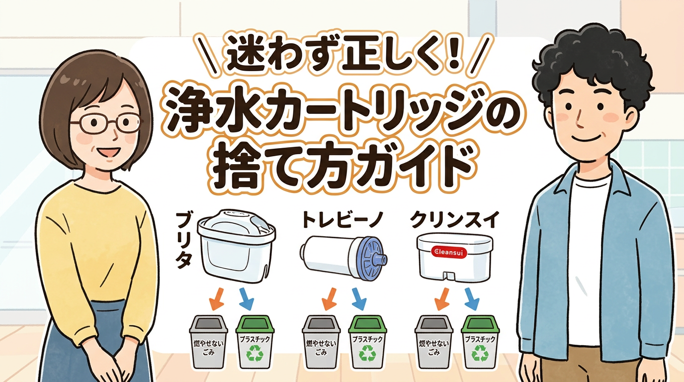 ブリタ、トレビーノ、クリンスイの浄水カートリッジ画像