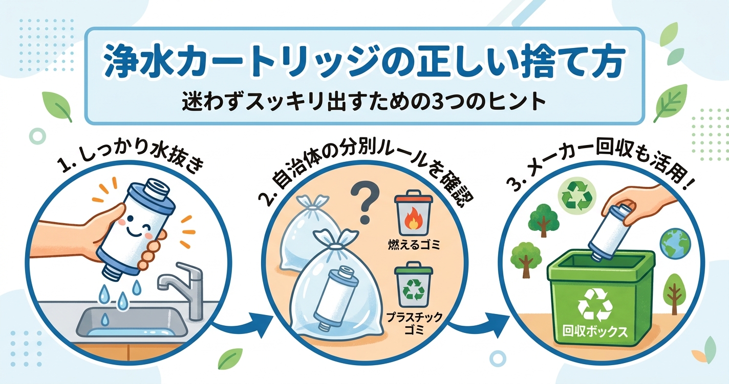 浄水カートリッジの捨て方ガイド：迷わず正しくゴミに出す方法
