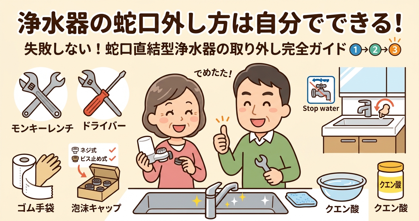 浄水器の蛇口外し方は自分でできる！失敗しない蛇口直結型浄水器の取り外し完全ガイド