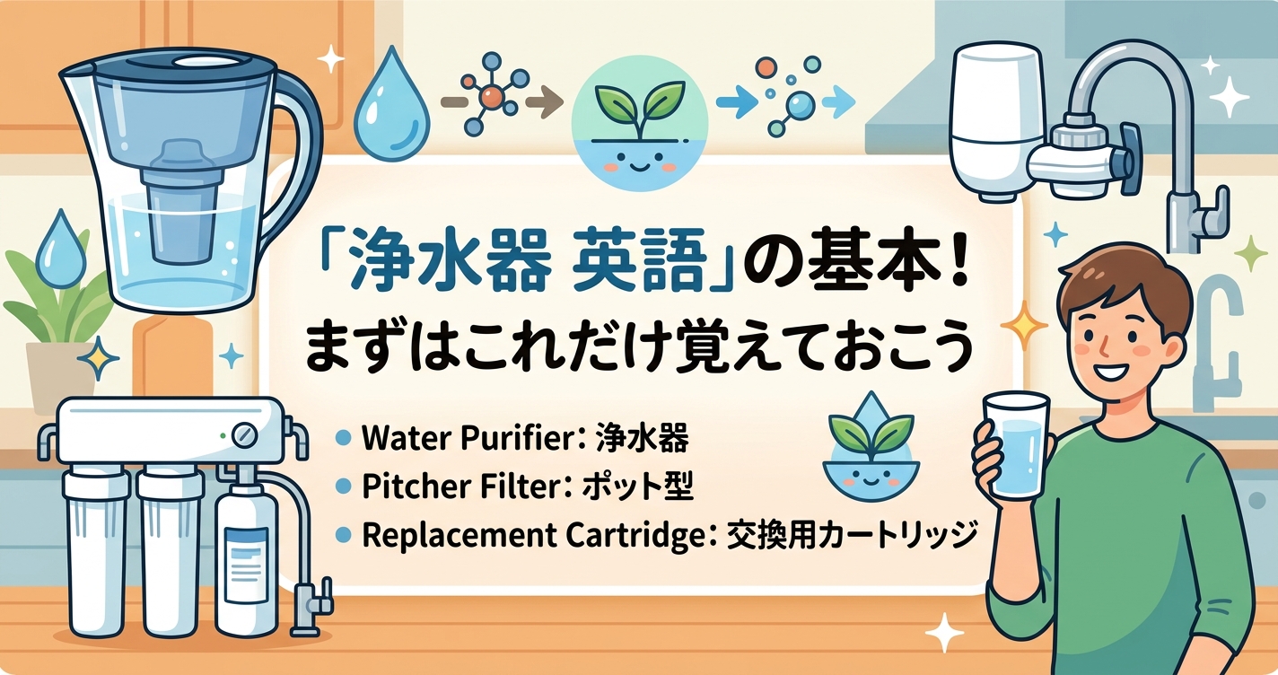 「浄水器 英語」の基本！まずはこれだけ覚えておこう