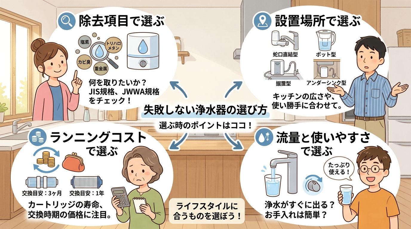 浄水器を選ぶポイントのイメージ画像