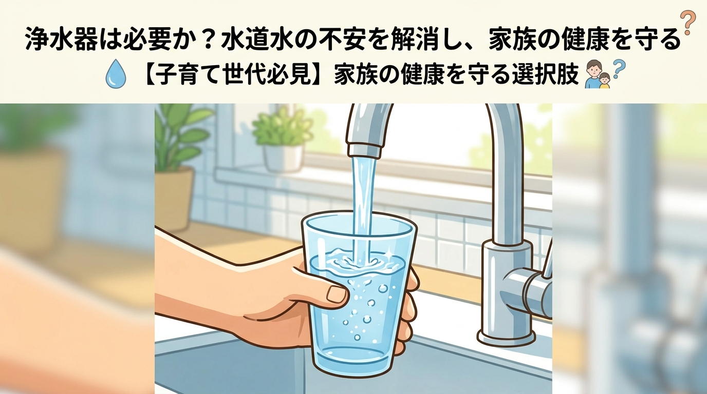 グラスに注がれる綺麗な水道水の画像