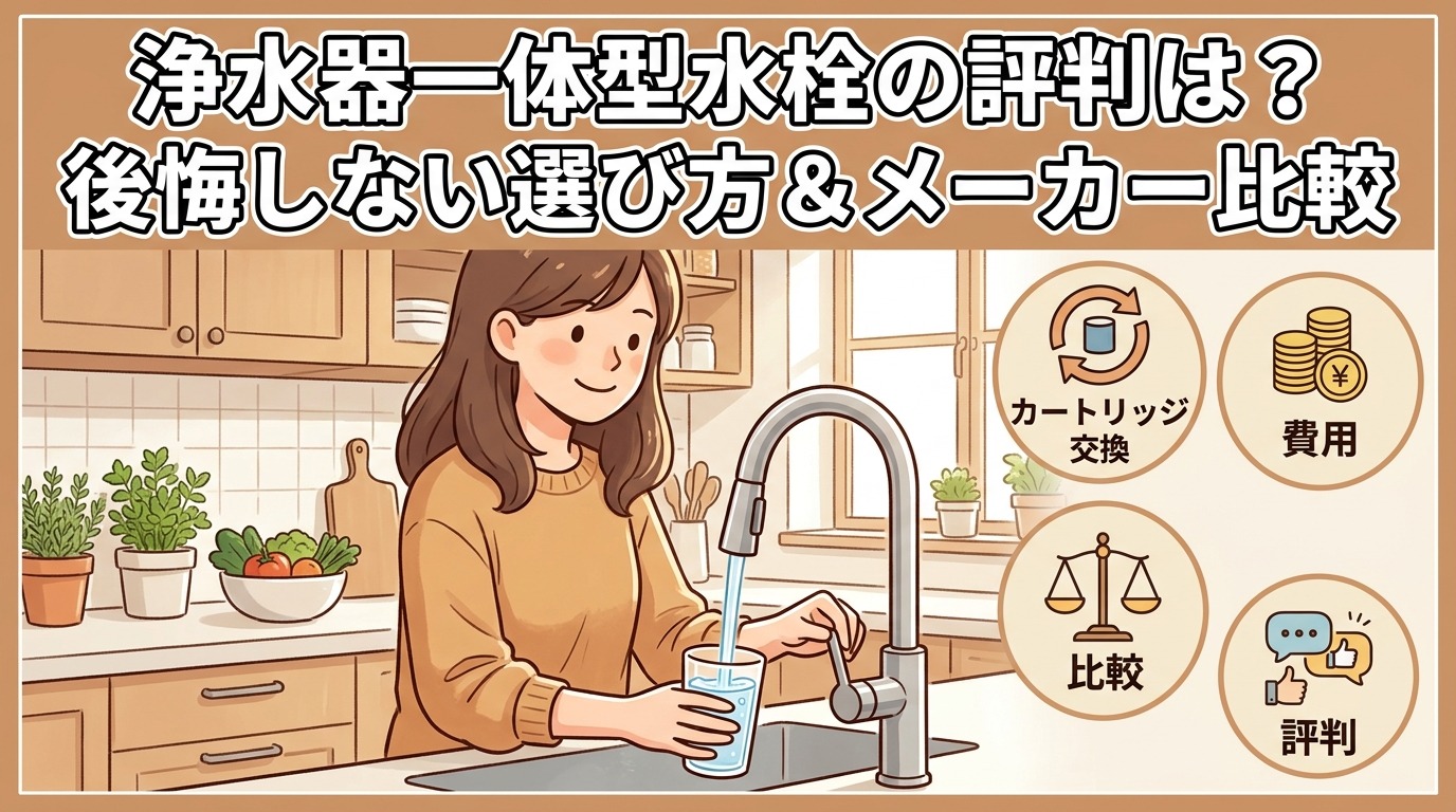 浄水器一体型水栓の評判は？後悔しない選び方と人気メーカー徹底比較のアイキャッチ画像