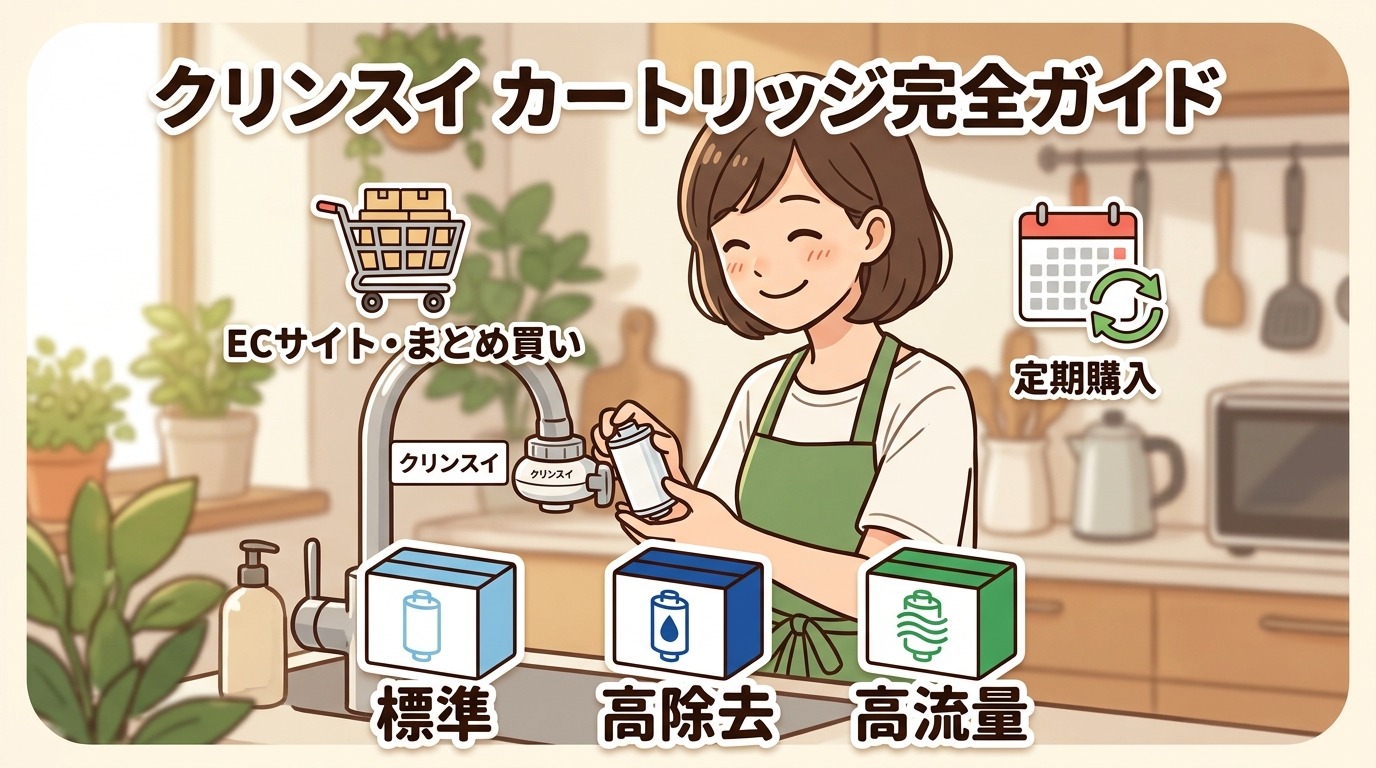 クリンスイ浄水器カートリッジの選び方からお得な購入・交換方法まで徹底解説のアイキャッチ画像
